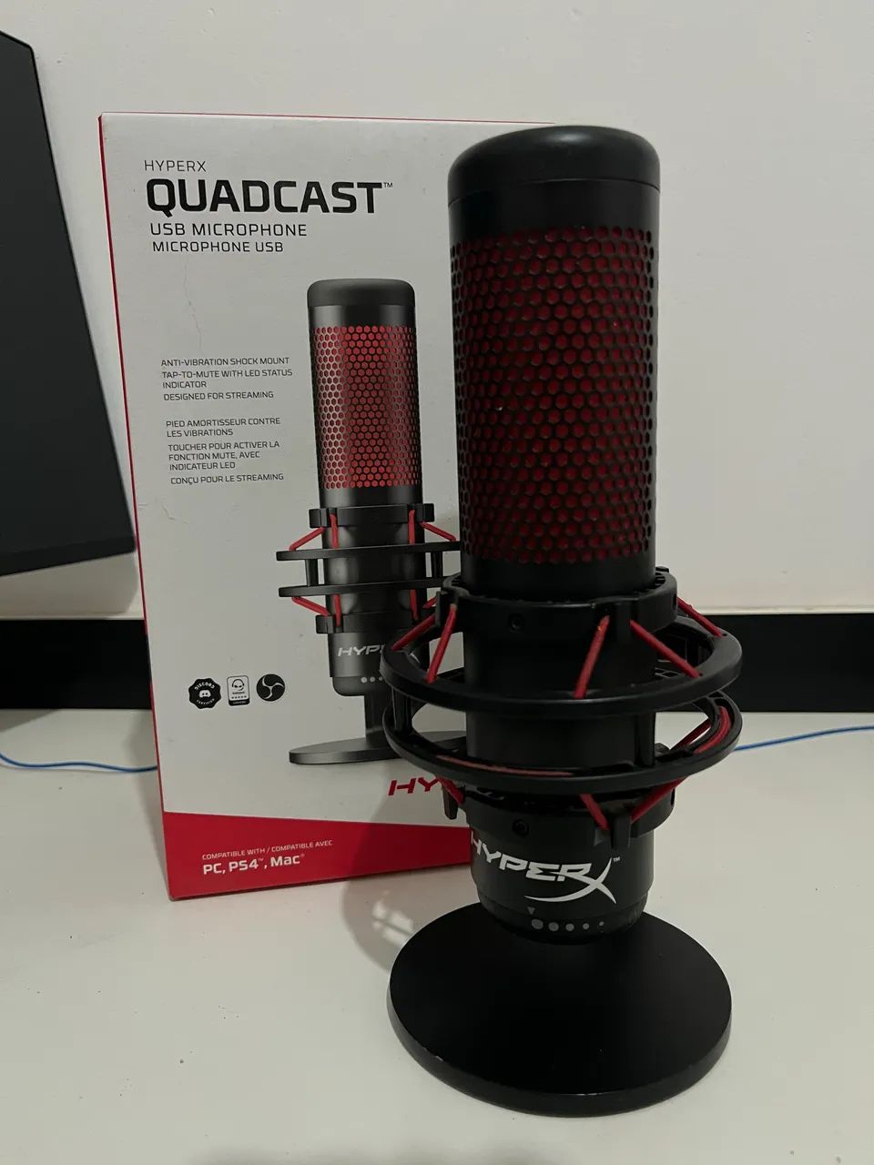 Microfone HyperX QuadCast hyperx USB Original + Caixa | Conservado - Foto 2