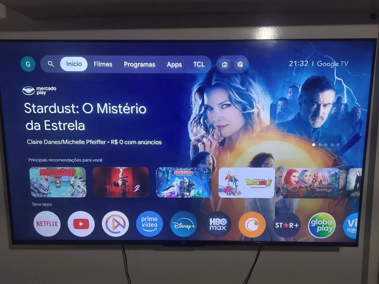 TV 50 Polegadas 4k com Google assistente 