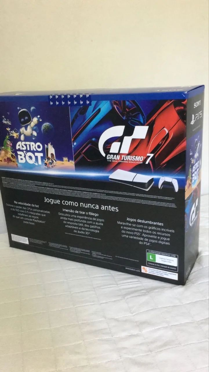 PlayStation 5 NOVO(LACRADO) Com NF  Edição Digital 825GB 1 Controle Branco Sony com 2 Jogo - Foto 5