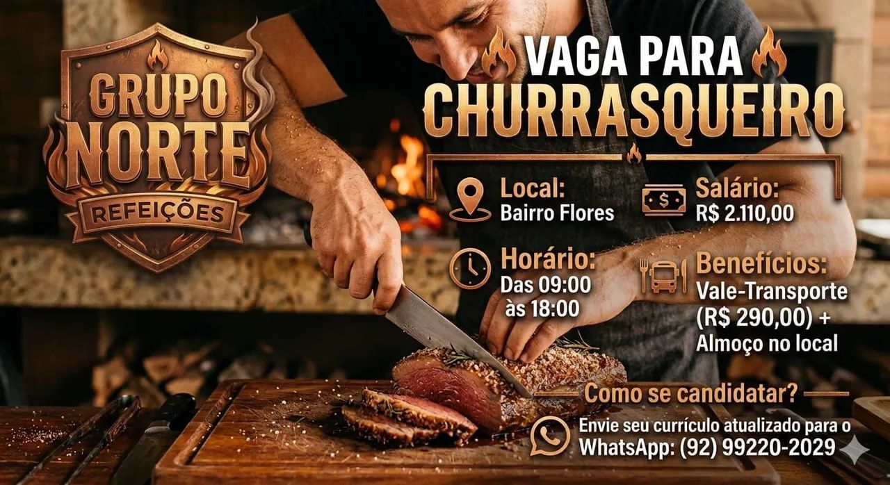 VAGA PARA CHURRASQUEIRO 