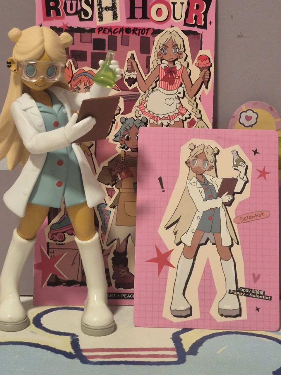 POPMART ORIGINAL - Boneca PEACH RIOT blind box - Poppy Scientist