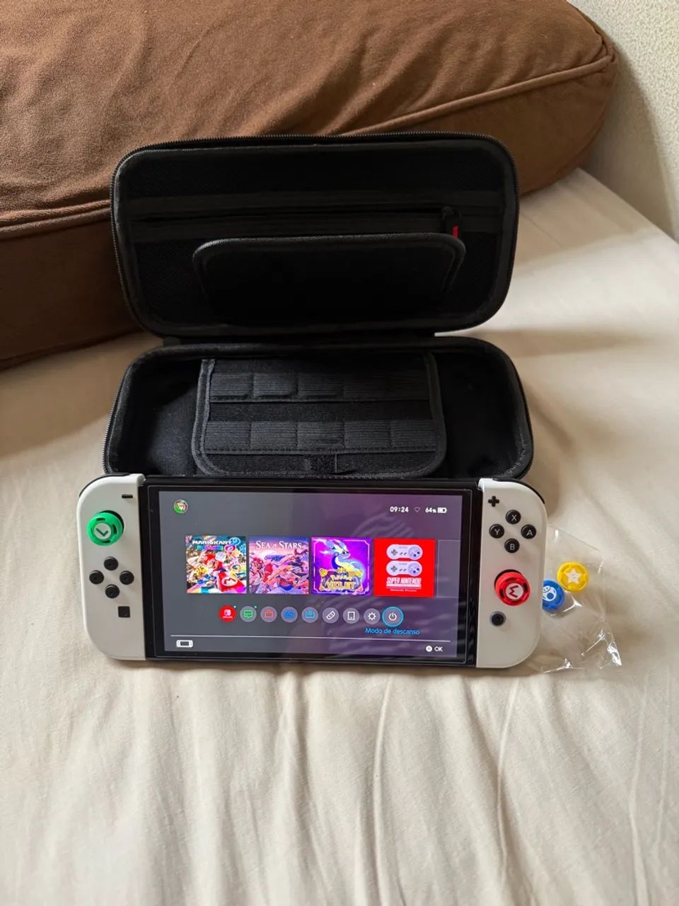 Nintendo Switch OLED IMPECÁVEL ( aceita trocas )  - Foto 2