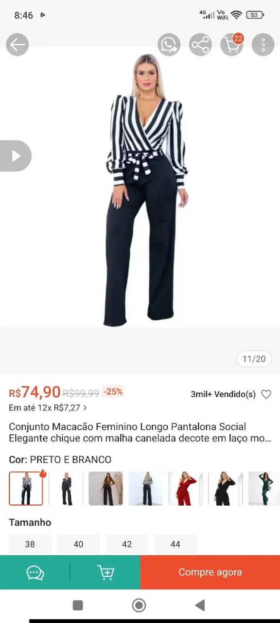 Macacão manga longa M - Foto 2