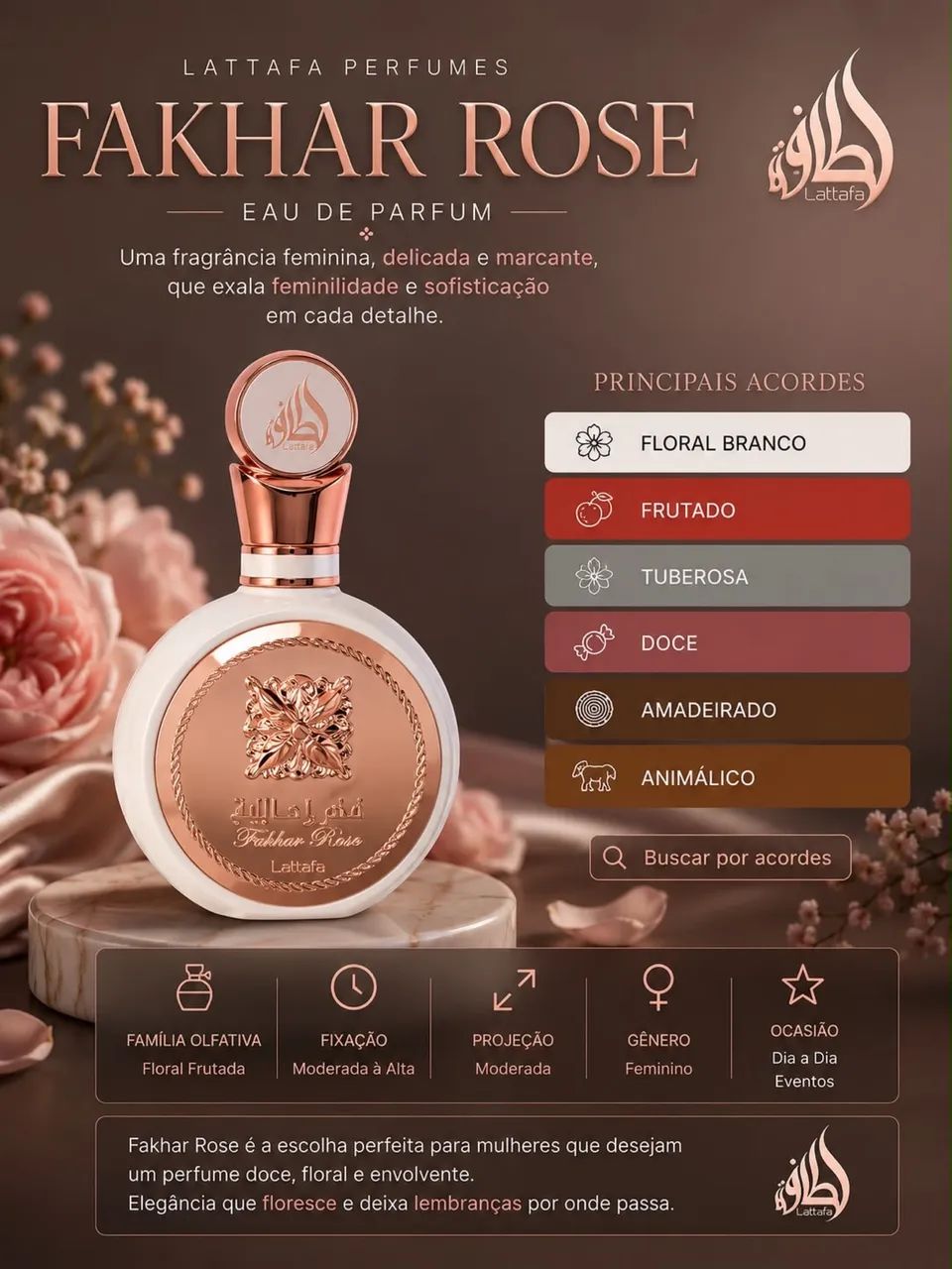 Perfume Árabe Original FAKHAR ROSE  - Foto 2