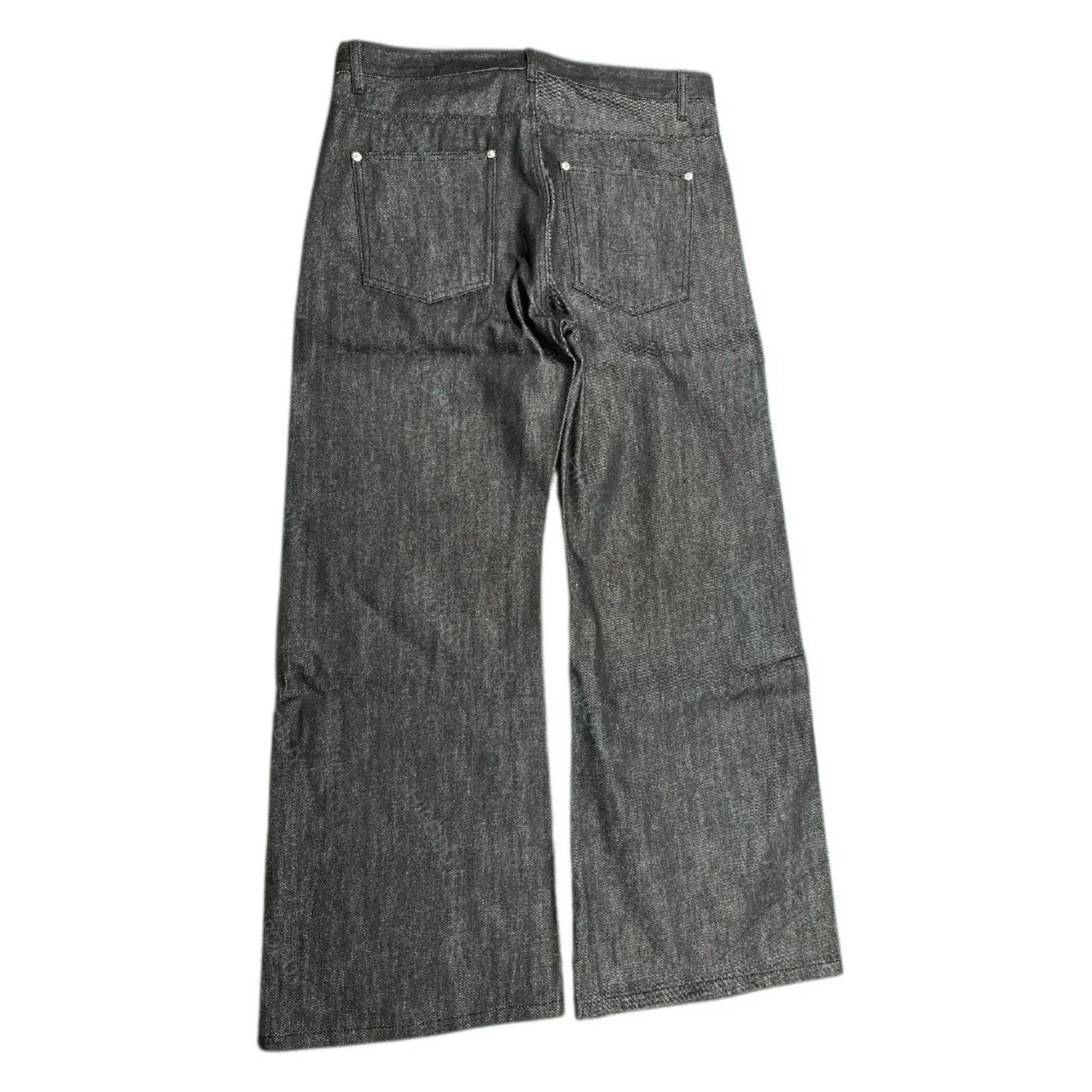 Menes raw denim japonês loose bootcut sob encomenda  - Foto 2