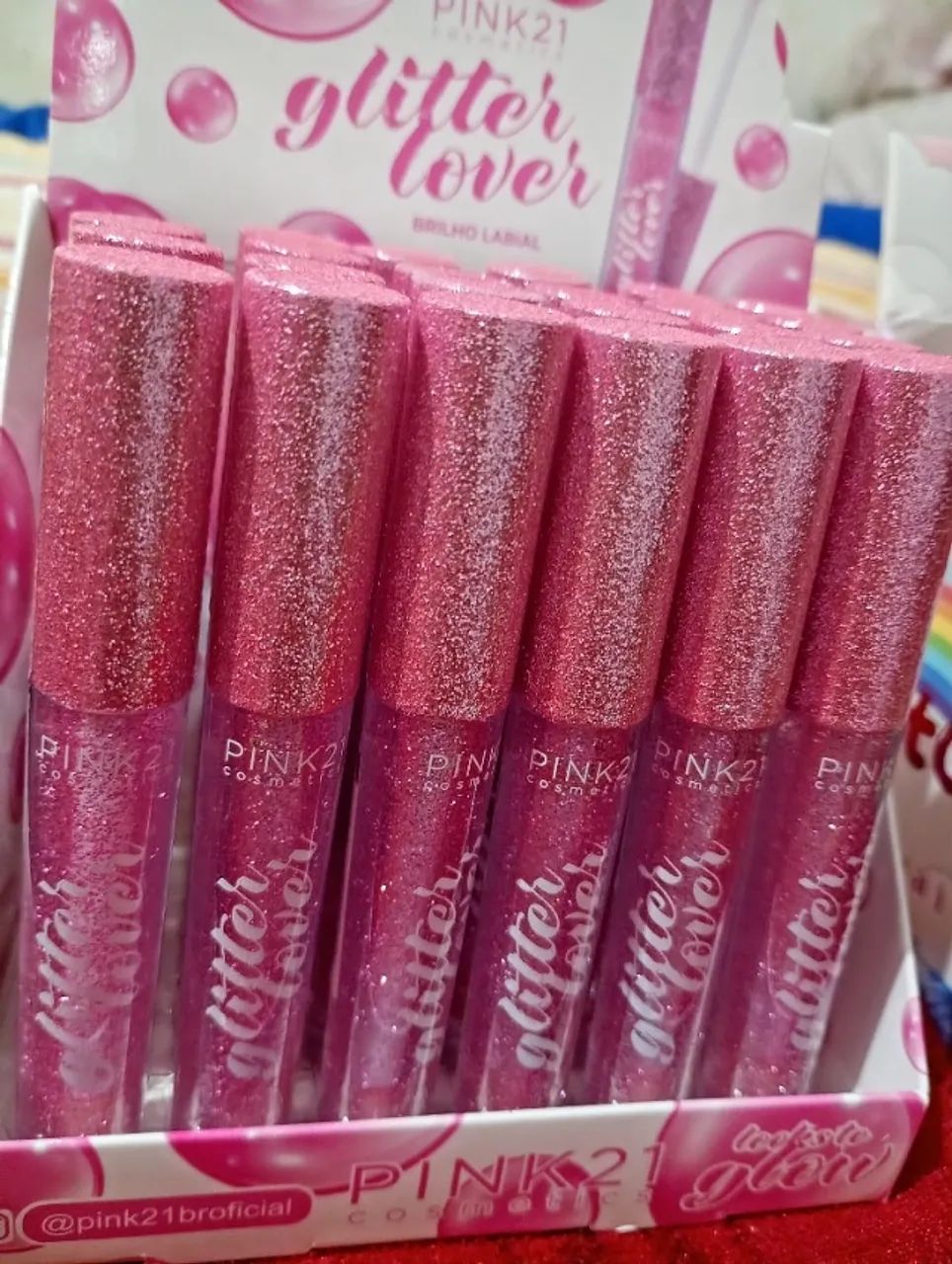 Brilho labial pink21 glitter lover