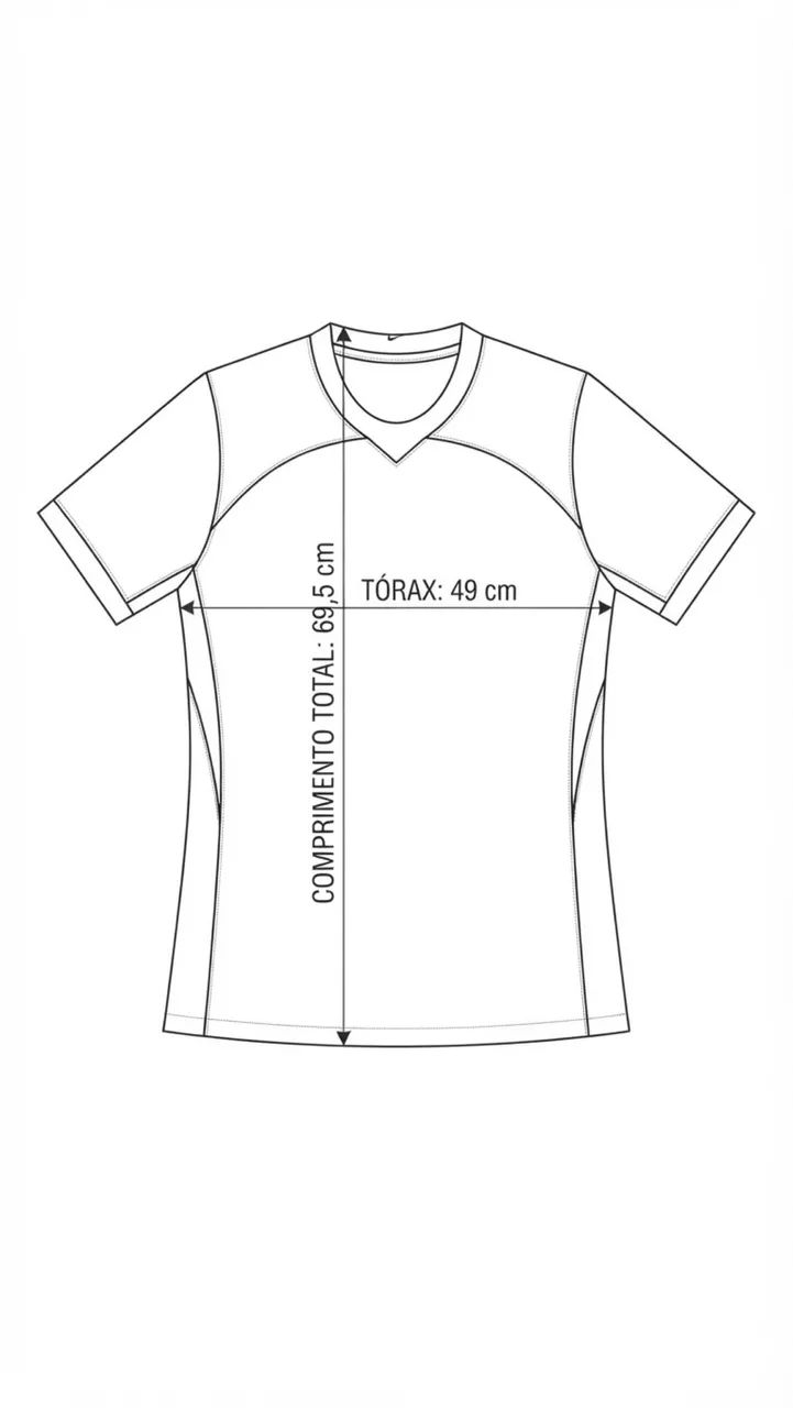 Camiseta Corinthians 2026  Modelo Jogador (com medidas) - Foto 5