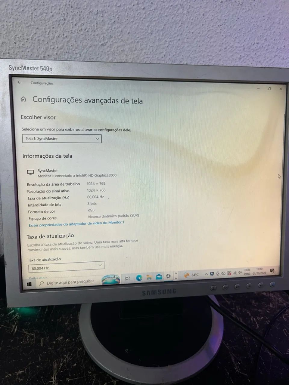 Monitor 15 polegadas Samsung - com detalhe  - Foto 2