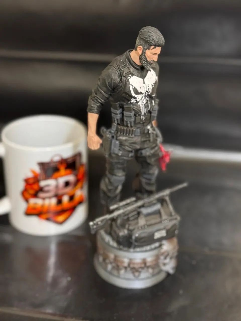 frank castle o justiceiro punisher com barba e sem barba Versão 2026 action figure - Foto 4