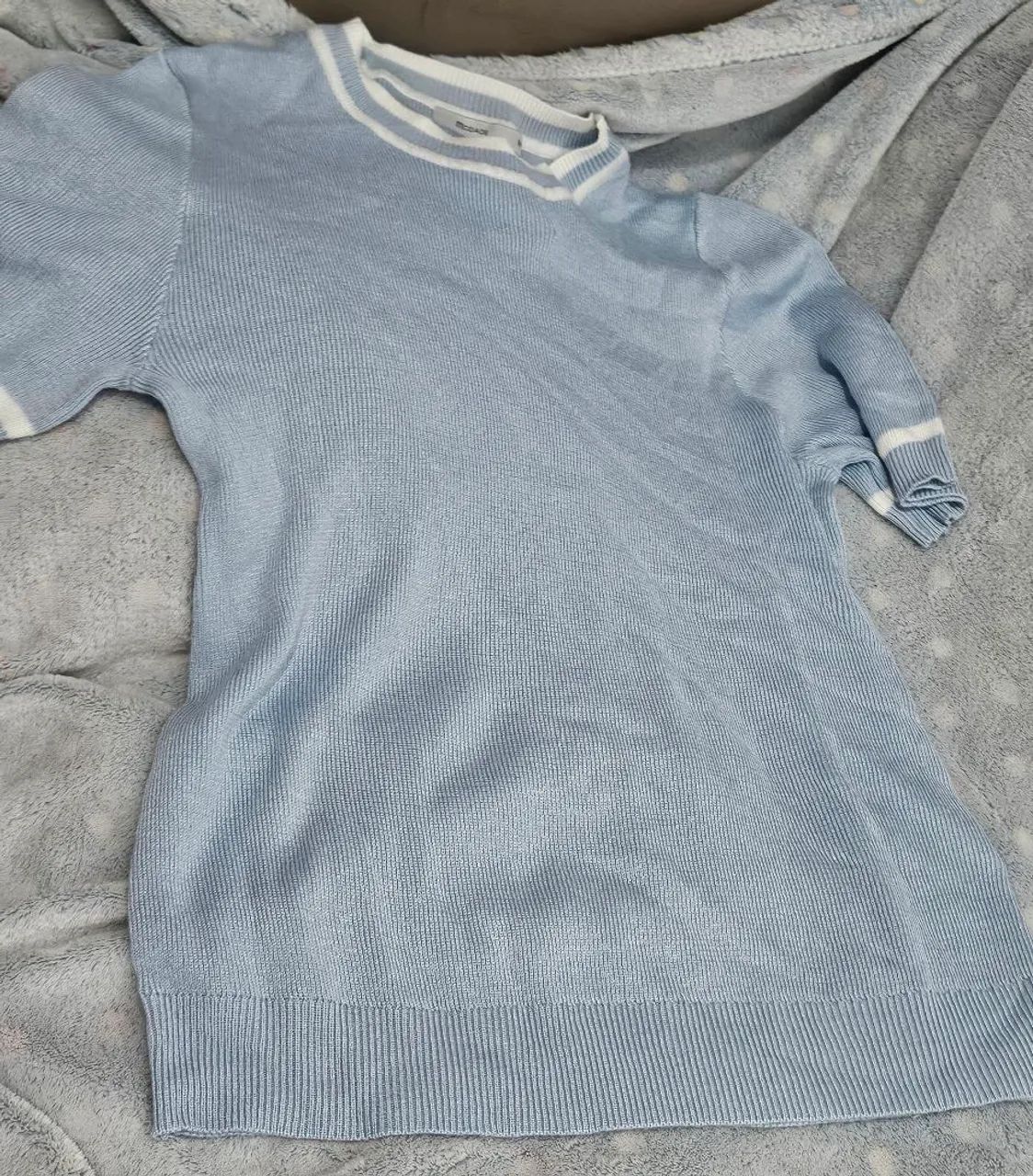Camiseta  Em Algodã Texturizada Azul