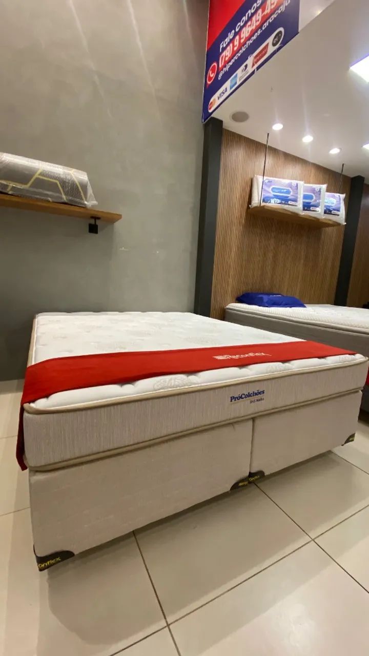 Cama Queen colchão+base - Foto 4