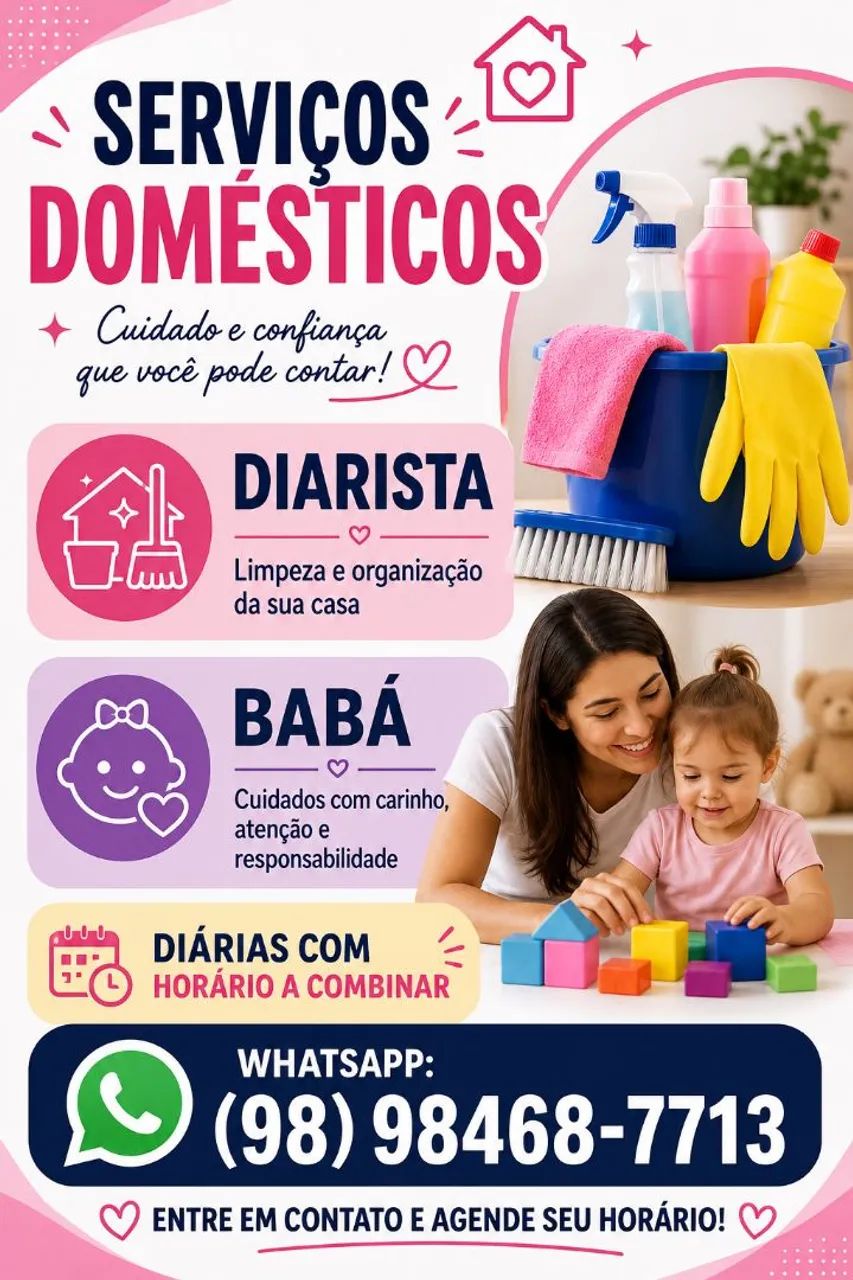 Serviços Diarista/Babá 