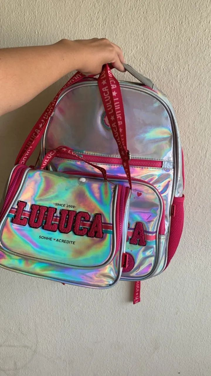 Mochila escolar+lancheira da Luluca