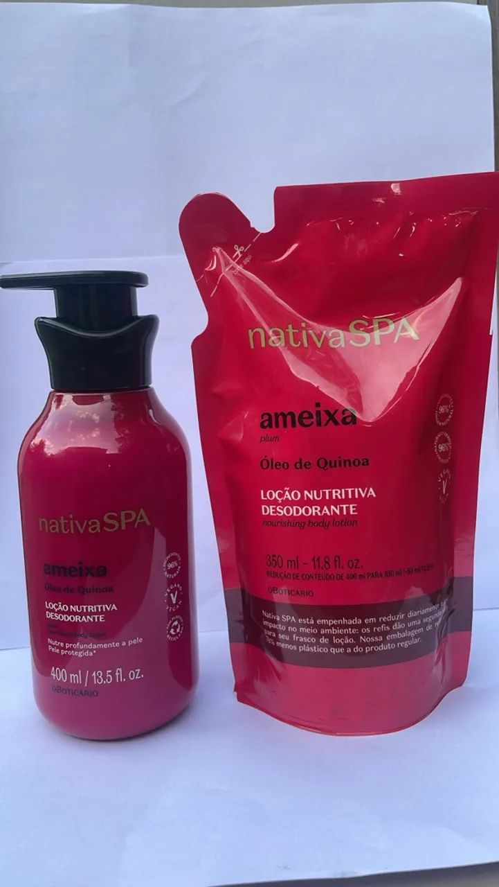 Kit nativa spa hidratante ameixa e refil 