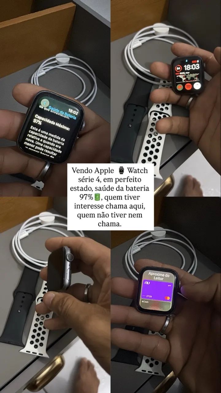 Apple Watch Series 4, em perfeito estado. - Foto 3