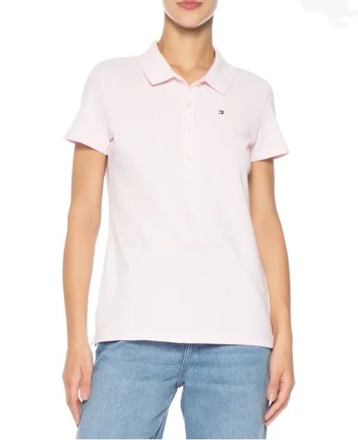 Polo Feminina Tommy Hilfiger Slim Piquet - PP