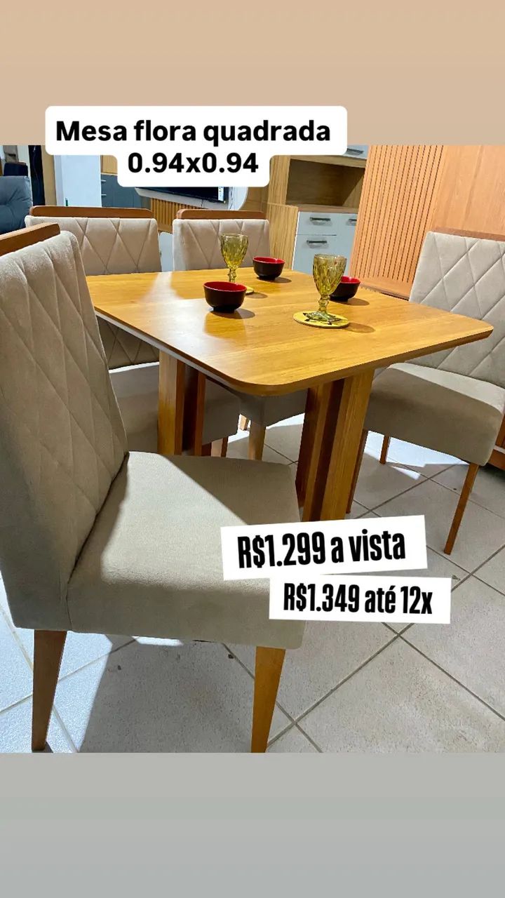 Mesa 4 cadeira entrega grátis 