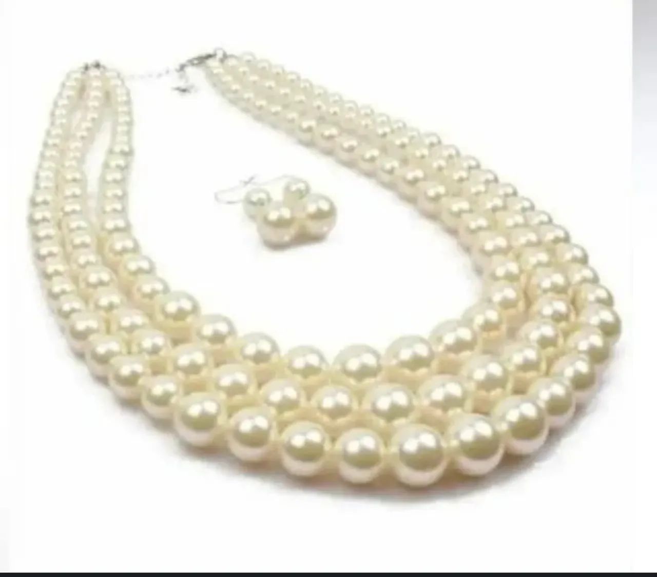 Kit Colar + Argola de Pérolas  - Foto 3