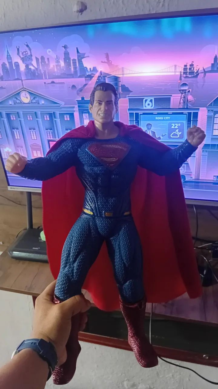 BONECO SUPERMAN MARCA MIMO ORIGINAL 50CM COLECIONAVEL 