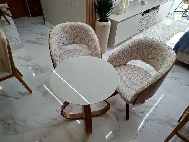 Jogo de Varanda com mesa e duas cadeiras tipo Diretor - Foto 4