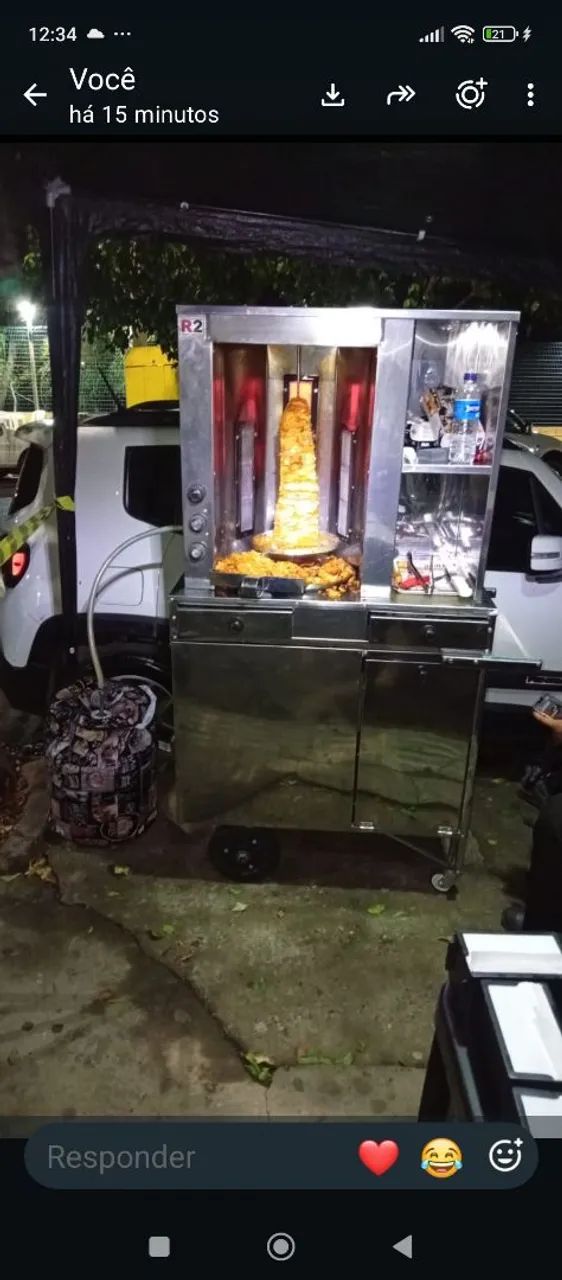 Máquina de churrasco grego 