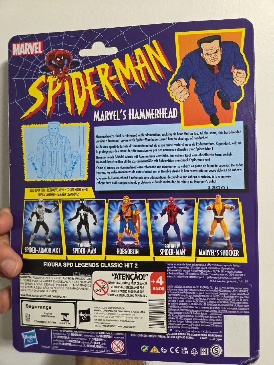 Boneco Hammerhead Cabeça de Martelo Marvel Legends Spider Man Homem Aranha - Foto 2