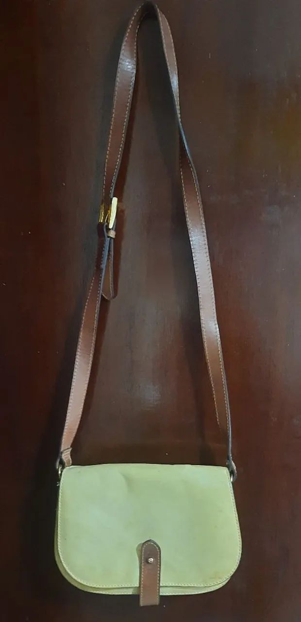 Bolsa transversal, couro legítimo, usado - Foto 3