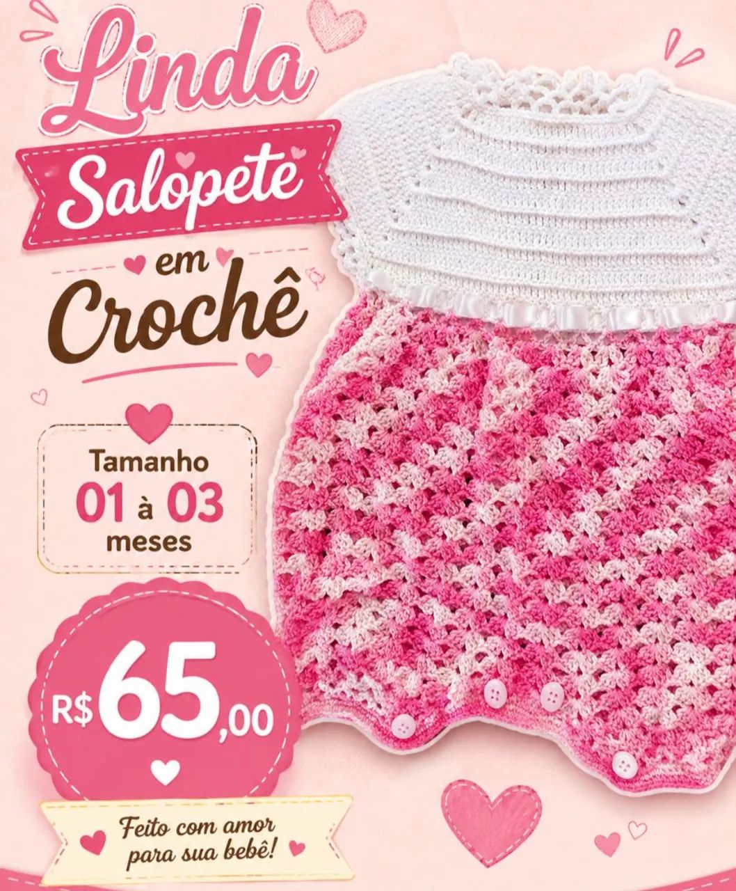 Roupinha de bebê em crochê