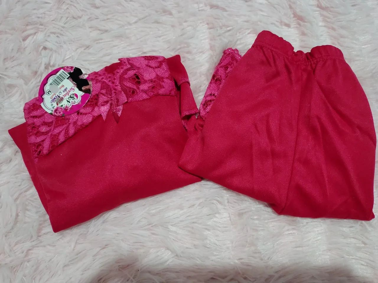 Baby Doll com renda Tam M Pink - Foto 3