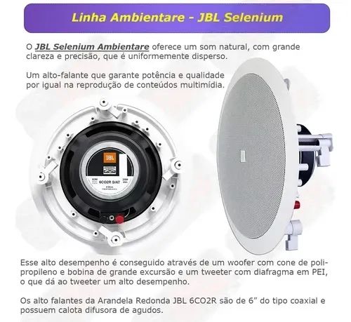 Arandela JBL 6CO2R branca 
