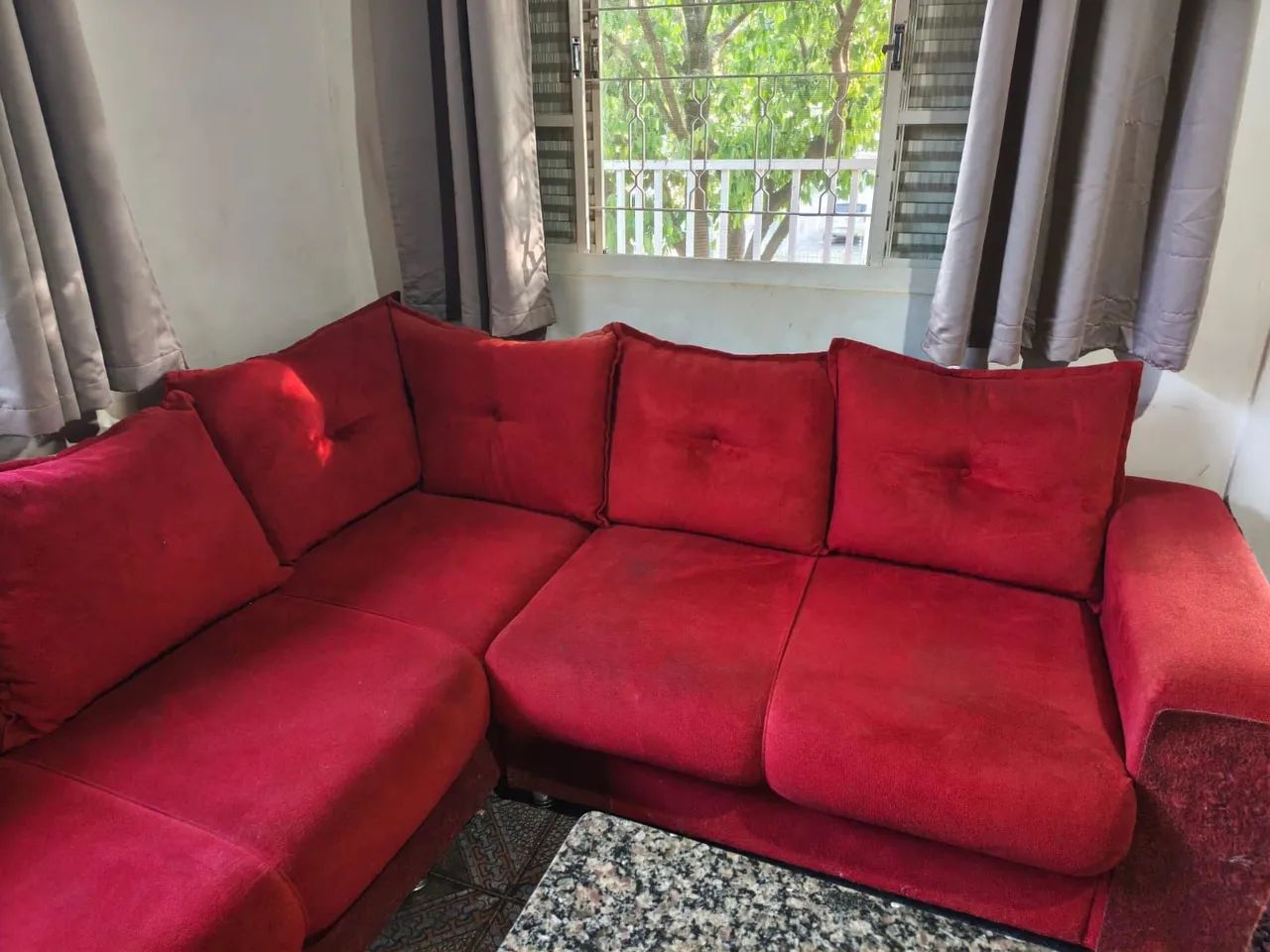 Sofá em L Vermelho  - Foto 3
