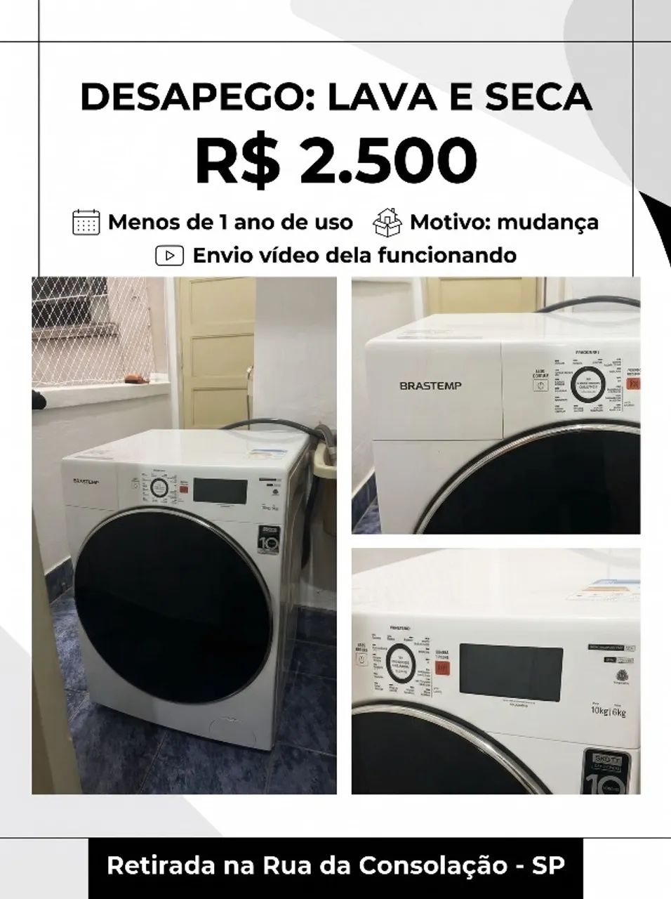 Lava e seca pouco usada 