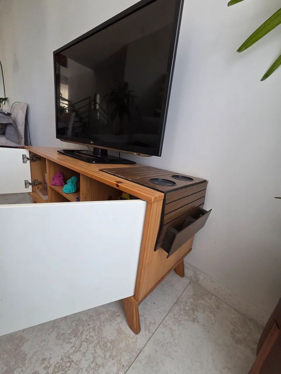 Rack Memory Mobly - Madeira Maciça Taeda + MDF | 120 cm - Foto 4