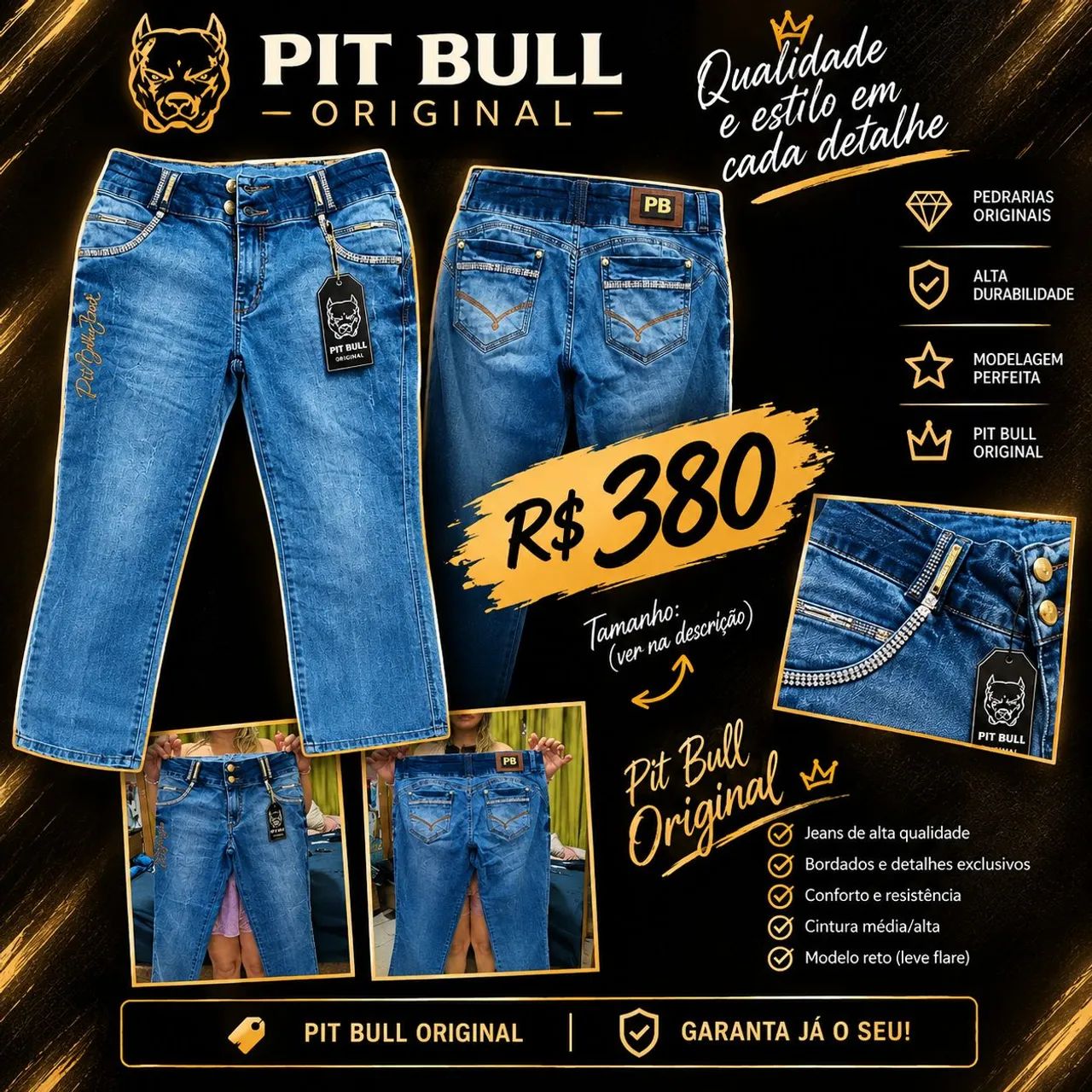 Calça jeans Pitbull Premium 