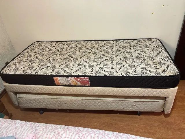 Cama box solteiro com bicama 