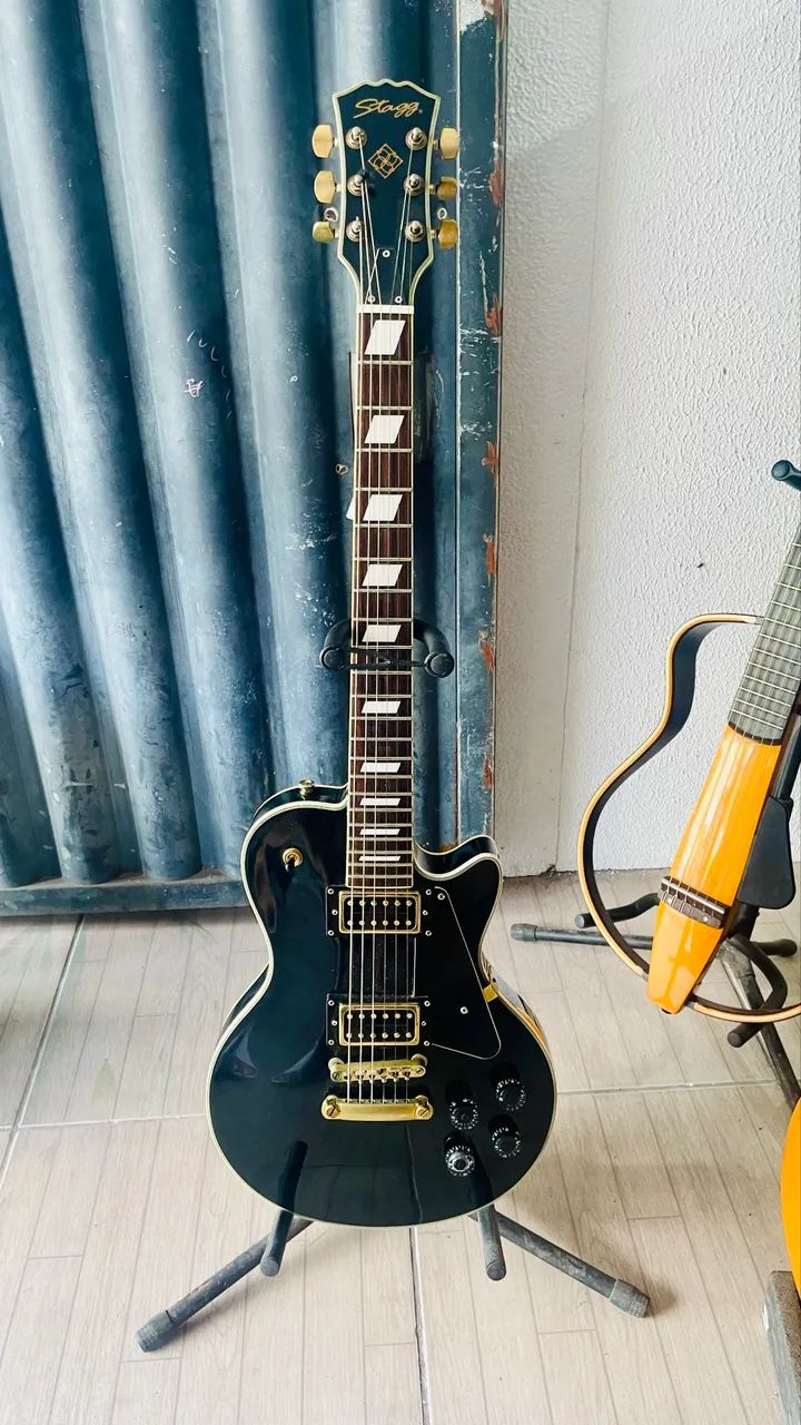 Guitarra les Paul stagg black  - Foto 3