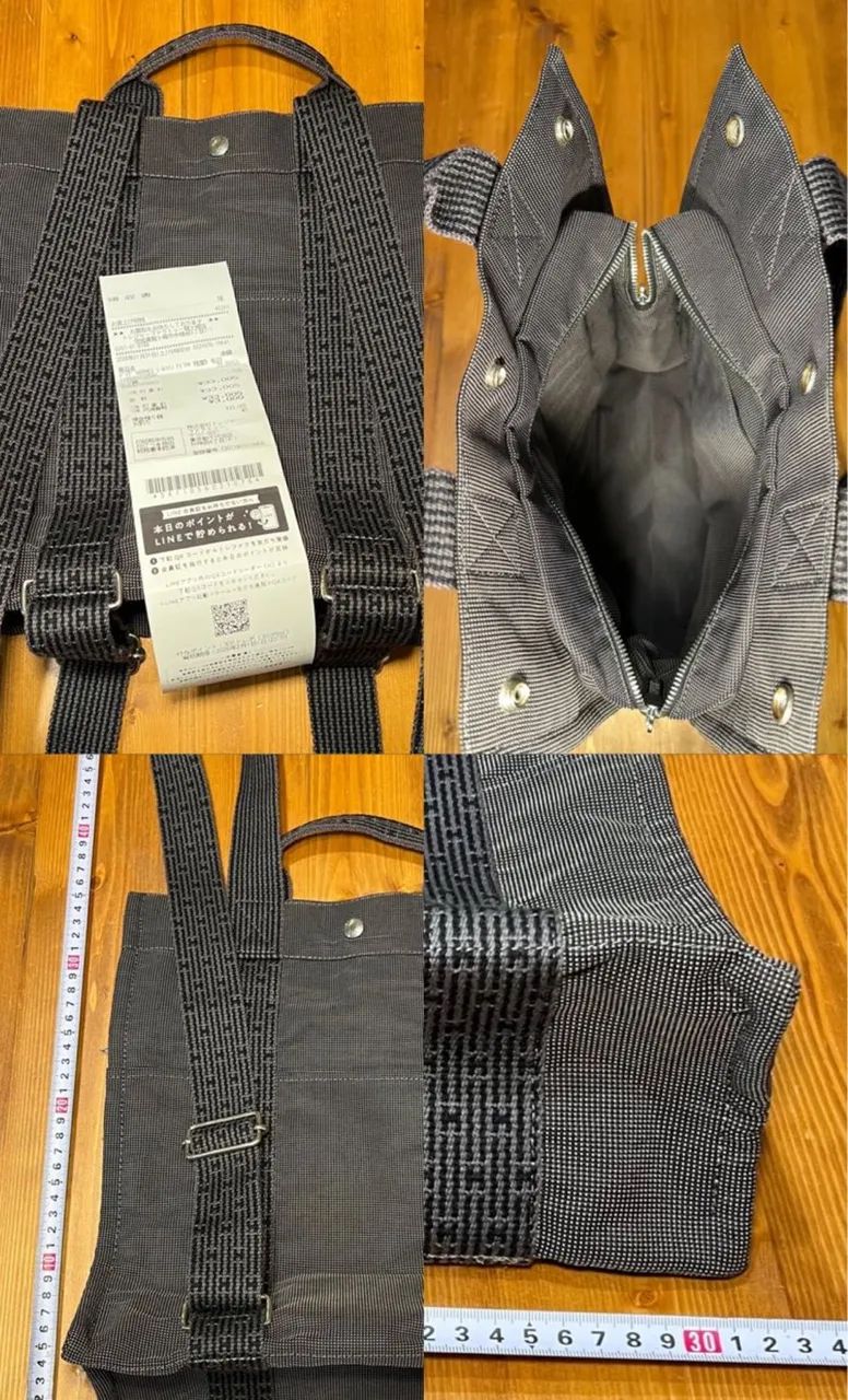 hermès fourre tout backpack canvas 100% original  - Foto 5