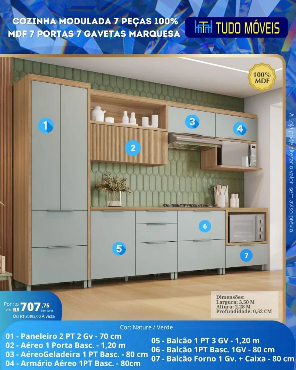 OK Cozinha Modulada 7 Peças "G" - Foto 2