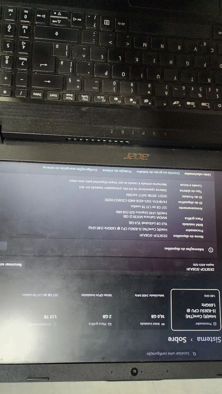 Notebook Acer aspire 5