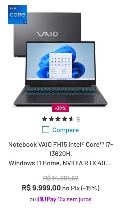 Notebook VAIO FH15 32 GB GeForce NVIDIA - Foto 4