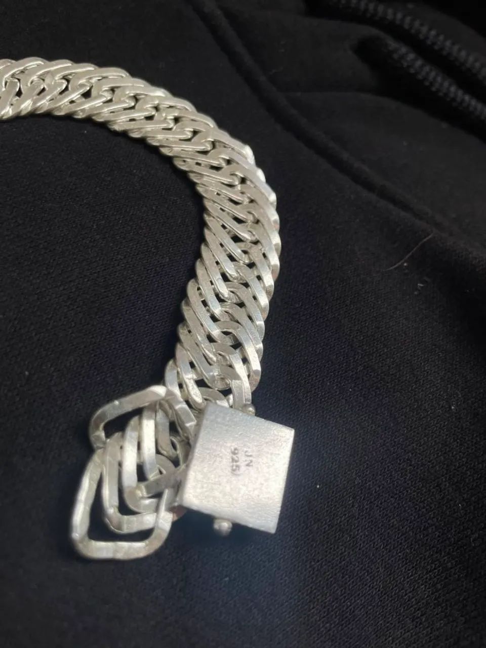 VENDO PULSEIRA PRATA ELO DUPLO 21MM - Foto 5