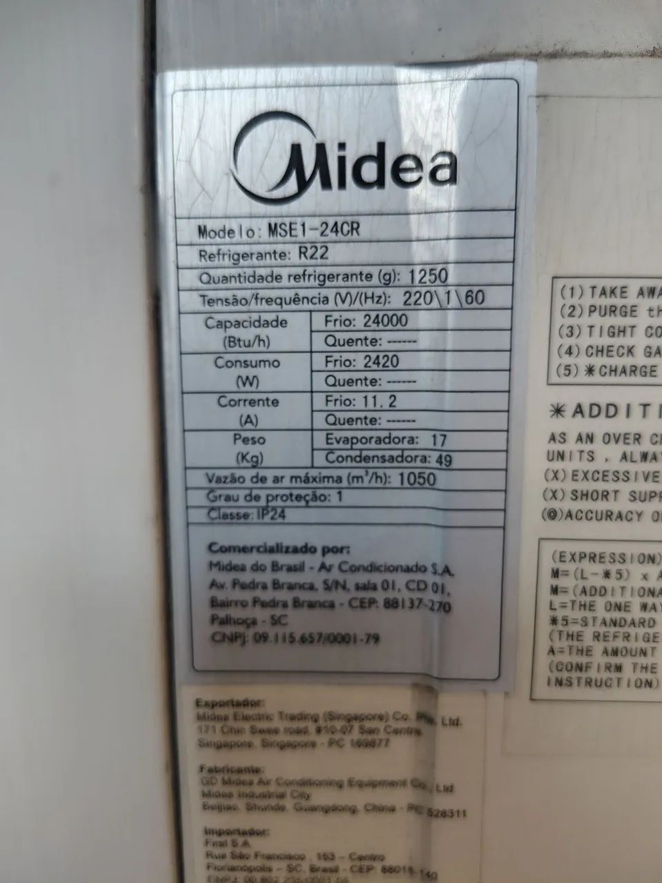 Split 24mil BTUs Midea  - Foto 4