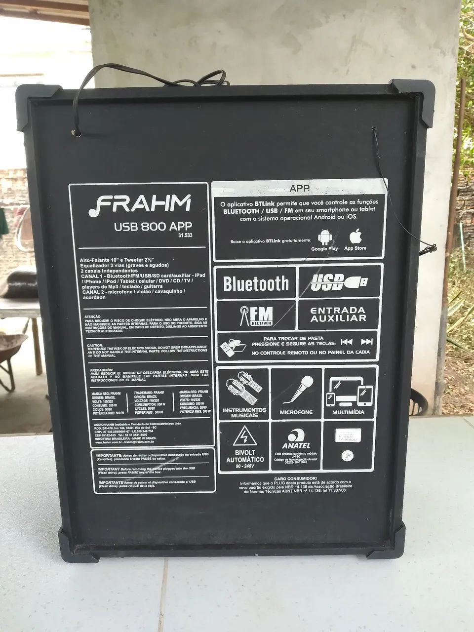 Vendo uma caixa de som amplificada de 800APP com perfeito estado de funcionamento  - Foto 2