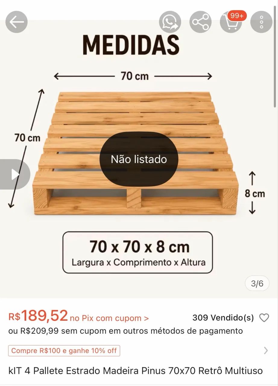 4 pallets médios  - Foto 2