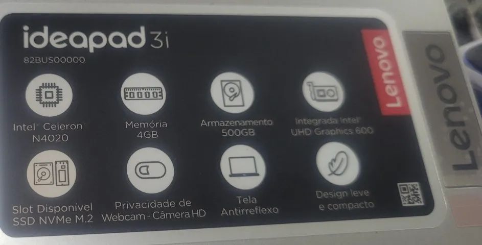 Notebook Lenovo IdeaPad 3i Intel Celeron N4020 Dual Core_ - Foto 4