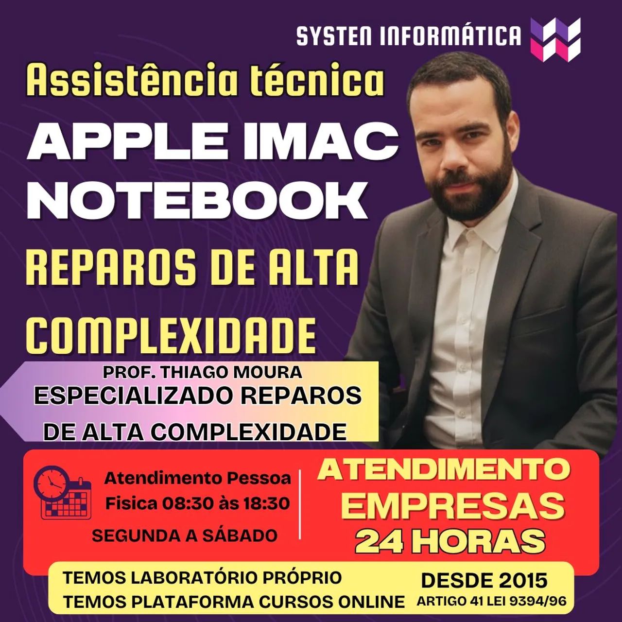 Assistência técnica Apple IMAC NOTEBOOK 