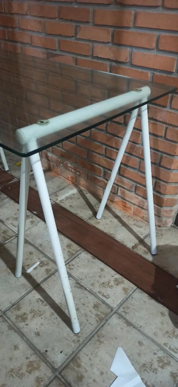 Mesa de vidro 140×70 cm - escrivaninha / mesa de jantar 4 lugares - Foto 3