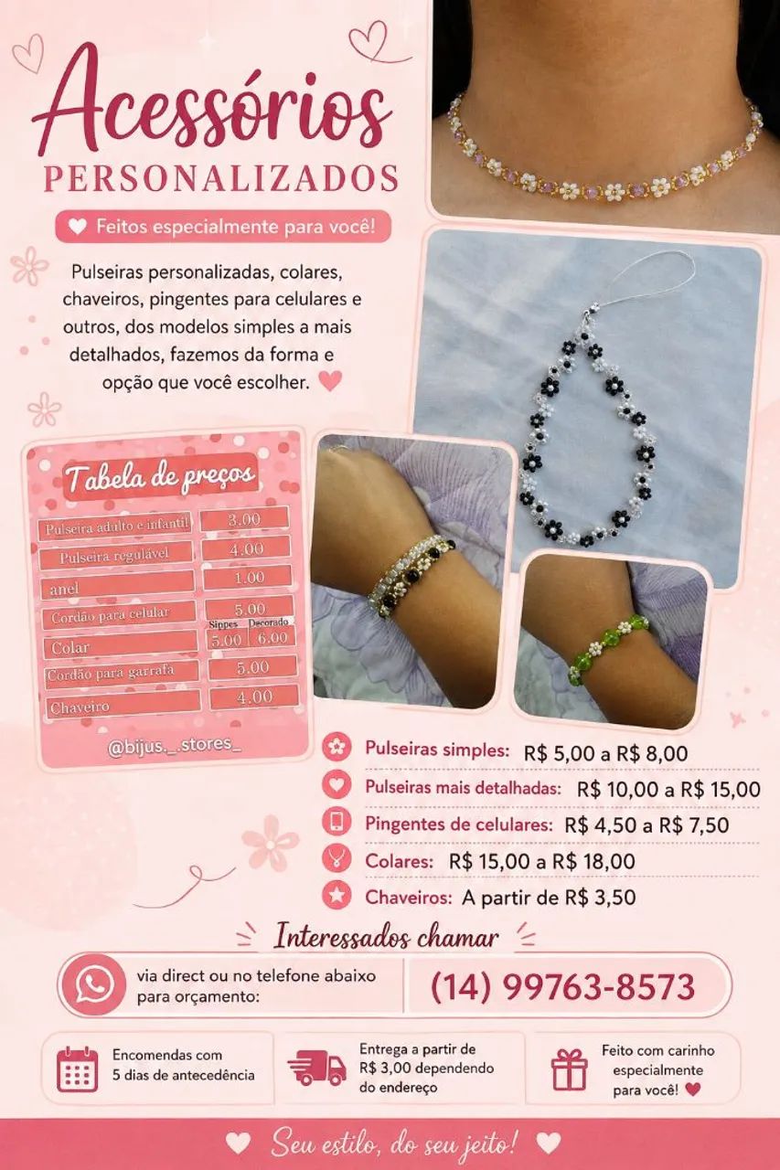 Acessórios personalizados 