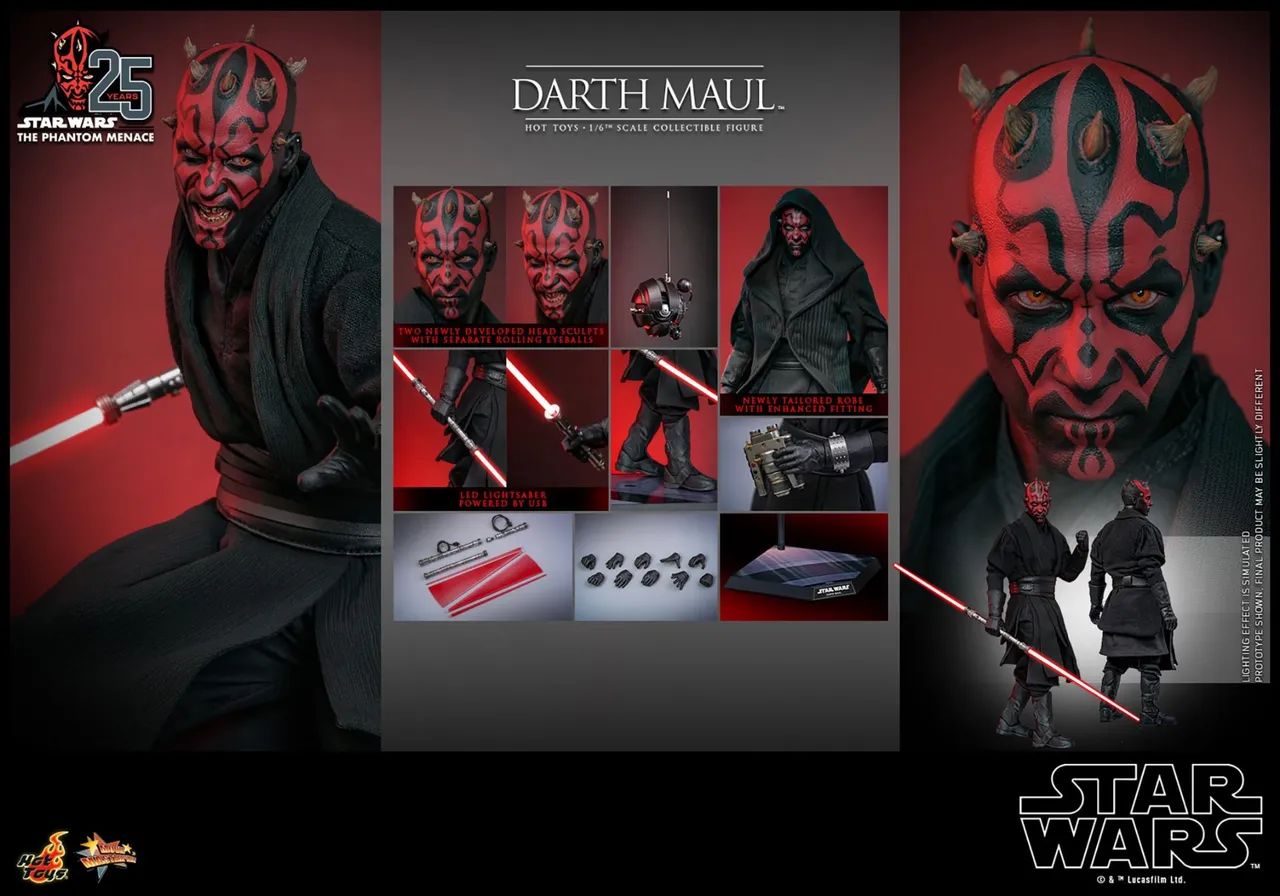 Hot Toys Darth Maul 2.0 1/6 Star Wars - Hobbies e coleções