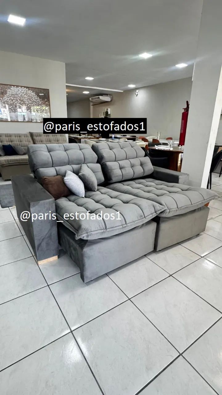 Sofá Confort Cinza grafite - Disponível